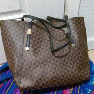 Geometric Brown Tote Bag